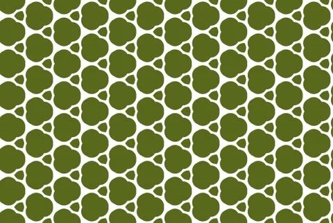 Seamless geometric pattern design illustration. In green, yellow colors. Stock Illustration
