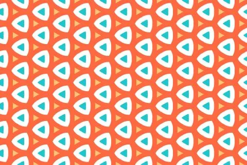 Seamless geometric pattern design illustration. In red, yellow, blue, white c Stock Illustration