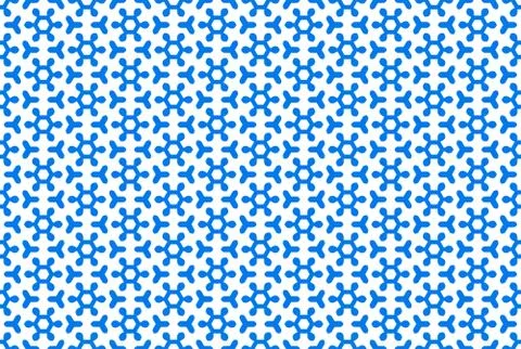Seamless geometric pattern design illustration. In blue, white colors. Stock Illustration