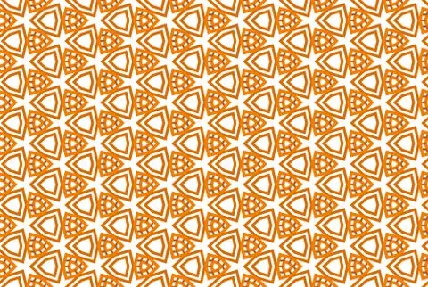 Seamless geometric pattern design illustration. In orange, brown, white color Stock Illustration