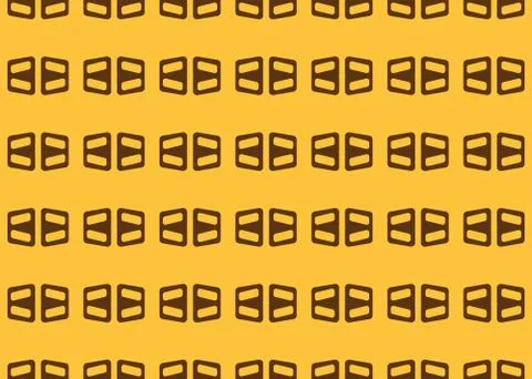 Seamless geometric pattern design illustration. In yellow, brown colors. Stock Illustration