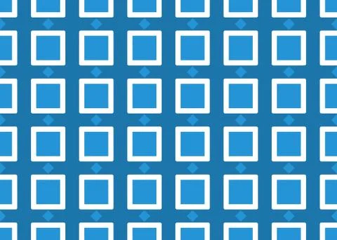 Seamless geometric pattern design illustration. In blue, white colors. Stock Illustration
