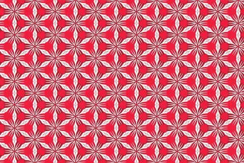 Seamless geometric pattern design illustration. In red, white colors. Stock Illustration