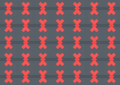 Seamless geometric pattern design illustration. In black, red colors. Stock Illustration