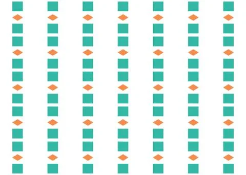 Seamless geometric pattern design illustration. In blue, orange, white colors Stock Illustration