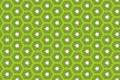 Seamless geometric pattern design illustration. In green and white colors. Illustrazione stock