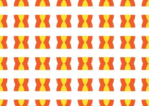 Seamless geometric pattern design illustration. In yellow, red, white colors. Stock-Illustration