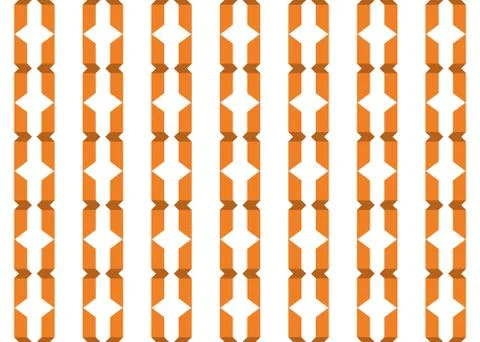 Seamless geometric pattern design illustration. In orange, brown, white color Stock-Illustration