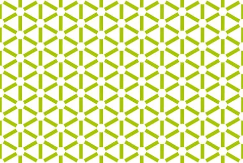 Seamless geometric pattern design illustration. In green, white colors. Stock Illustration