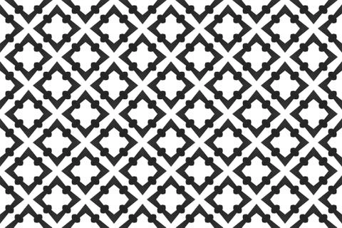 Seamless geometric pattern design illustration. Background texture. In black, Stock Illustration
