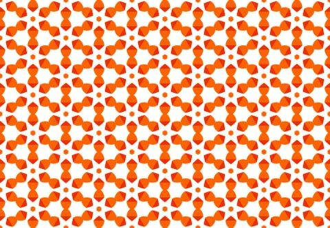 Seamless geometric pattern design illustration. Background texture. In orange Stock Illustration