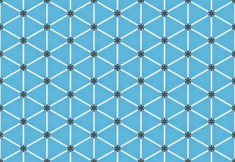 Seamless geometric pattern design illustration. Background texture. In blue,  Stock Illustration