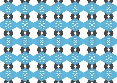 Seamless geometric pattern design illustration. Background texture. In blue,  Illustrazione stock