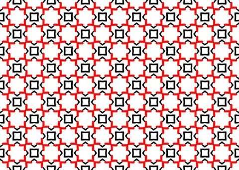 Seamless geometric pattern design illustration. Background texture. In red, b Stock Illustration