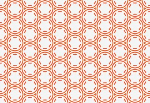 Seamless geometric pattern design illustration. Background texture. In orange Stock Illustration
