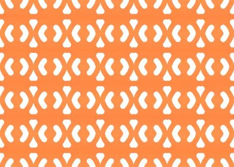 Seamless geometric pattern design illustration. Background texture. In orange Stock Illustration