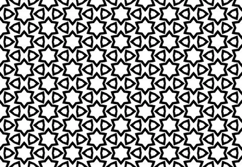 Seamless geometric pattern design illustration. Background texture. In black, Stock Illustration
