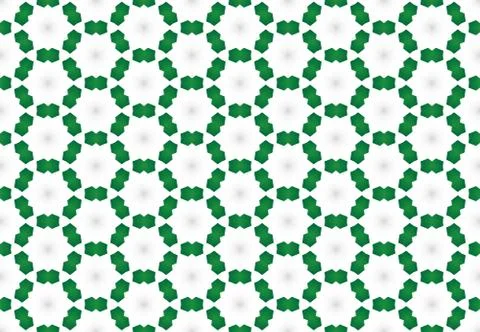 Seamless geometric pattern design illustration. Background texture. In green, Stock Illustration