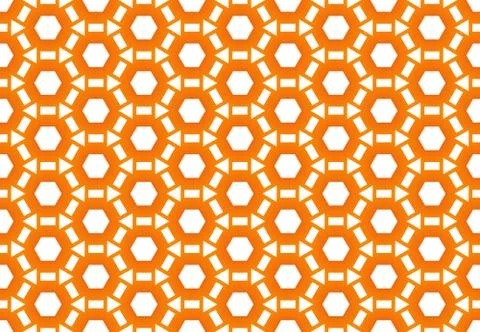 Seamless geometric pattern design illustration. Background texture. In orange Stock Illustration