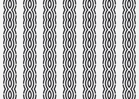 Seamless geometric pattern design illustration. Background texture. In black, Stock Illustration