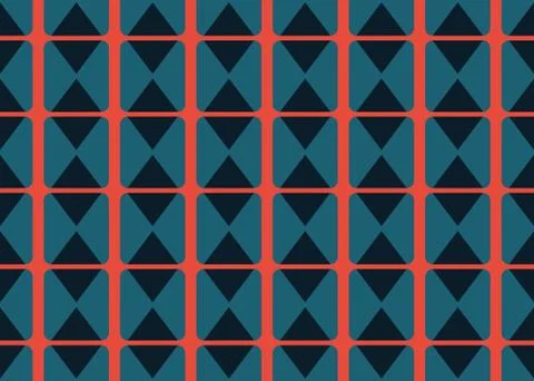 Seamless geometric pattern design illustration. Background texture. In red, b Stock Illustration