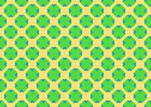 Seamless geometric pattern design illustration. Background texture. In green, Stock Illustration