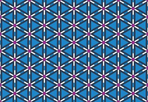 Seamless geometric pattern design illustration. Background texture. In blue,  Stock Illustration