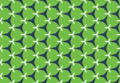 Seamless geometric pattern design illustration. Background texture. In green, Stock Illustration