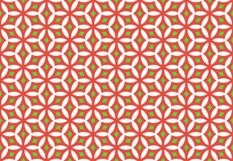 Seamless geometric pattern design illustration. Background texture. In red, g Stock Illustration