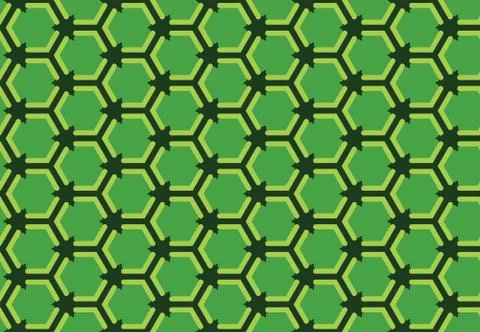 Seamless geometric pattern design illustration. Background texture, in green  Stock Illustration