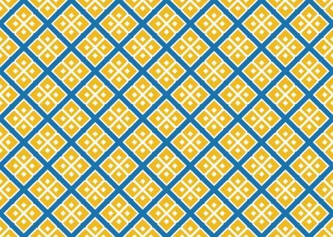 Seamless geometric pattern design illustration. Background texture. In blue,  Stock Illustration