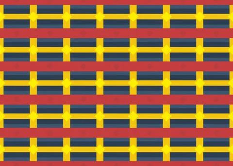 Seamless geometric pattern design illustration. Background texture. In red, y Stock Illustration