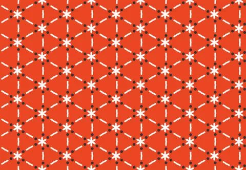 Seamless geometric pattern design illustration. Background texture. In red, b Stock Illustration