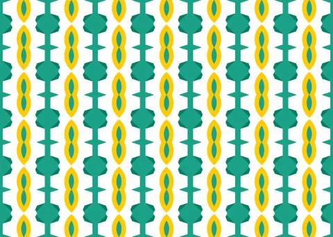 Seamless geometric pattern design illustration. Background texture. In green, Stock Illustration
