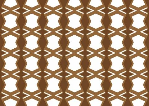 Seamless geometric pattern design illustration. Background texture. In brown, Stock Illustration