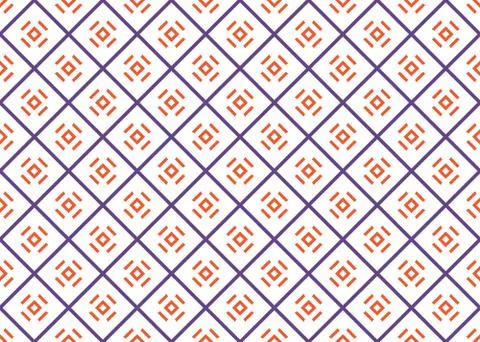 Seamless geometric pattern design illustration. Background texture. In purple Stock Illustration