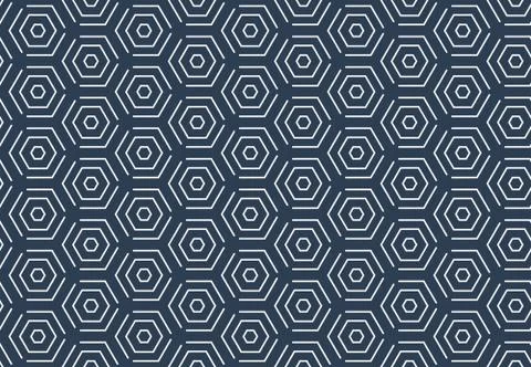 Seamless geometric pattern design illustration. Background texture. In blue,  Stock Illustration