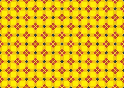 Seamless geometric pattern design illustration. Background texture. In yellow Stock Illustration