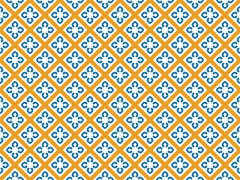 Seamless geometric pattern design illustration. Background texture. In orange Illustrazione stock