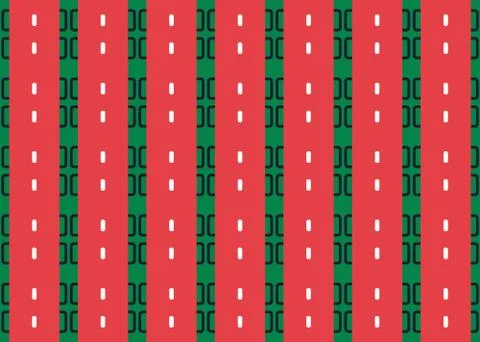 Seamless geometric pattern design illustration. Background texture. In red, g Stock Illustration