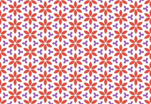 Seamless geometric pattern design illustration. Background texture. In red, p Stock Illustration