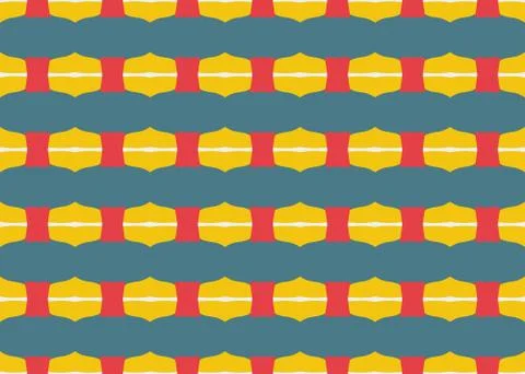 Seamless geometric pattern design illustration. Background texture. In yellow Stock Illustration