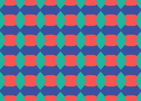 Seamless geometric pattern design illustration. Background texture. In blue,  Stock Illustration