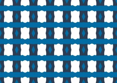 Seamless geometric pattern design illustration. Background texture. In blue,  Stock Illustration