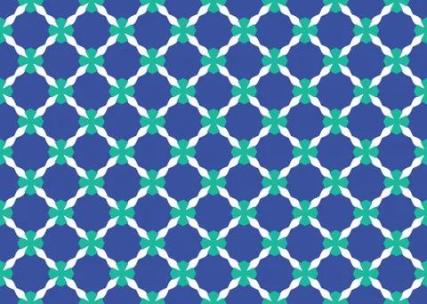 Seamless geometric pattern design illustration. Background texture. In blue,  Stock Illustration