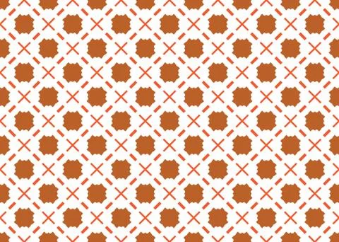 Seamless geometric pattern design illustration. Background texture. In brown, Stock Illustration