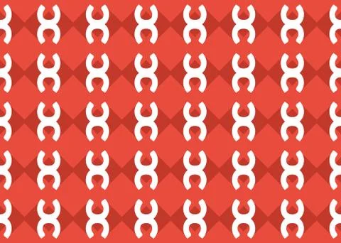 Seamless geometric pattern design illustration. Background texture. In red, w Stock Illustration
