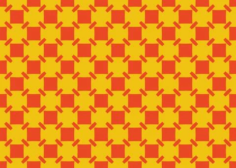 Seamless geometric pattern design illustration. Background texture. In red, y Stock Illustration