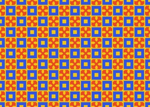 Seamless geometric pattern design illustration. Background texture. In yellow Stock Illustration
