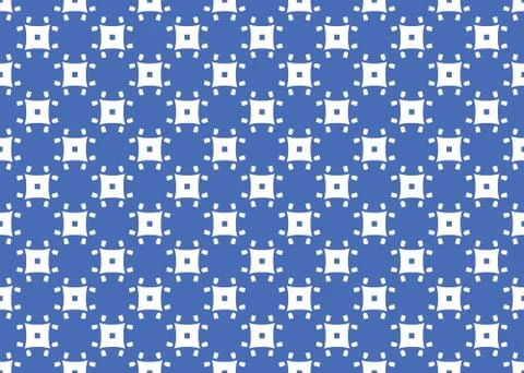 Seamless geometric pattern design illustration. Background texture. In blue,  Stock Illustration